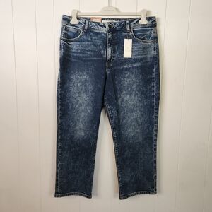 Denver Hayes High Rise Straight Leg Crop Jeans Stretchy Size 16 New NWT Cropped